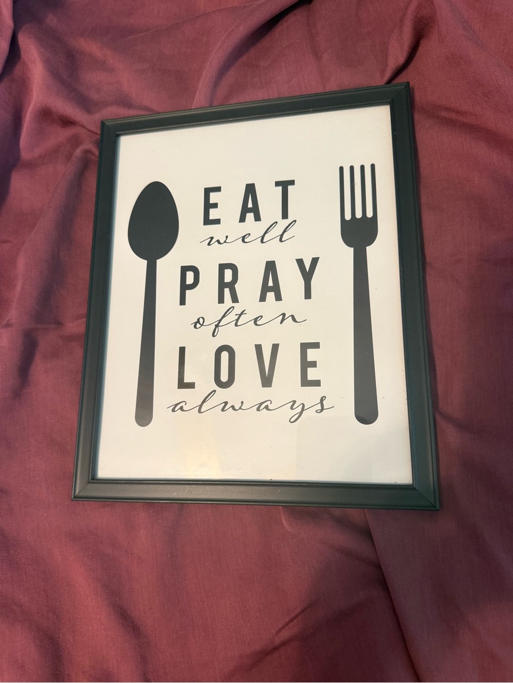 Eat Well print in slim Frame.